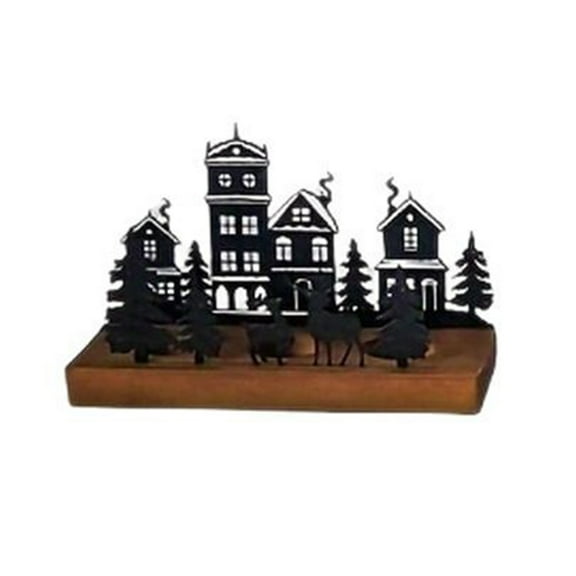 Topukaiba Elegant Metal Iron Christmas Deer And Tree Candlestick. Attractive Christmas Tabletop Decor With Illuminating Ambiance For Festive Home Christmas Decoration Black A