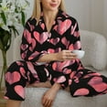 thumbnail image 6 of Bingfone Womens Pajama Sets Hearts Print,Long Sleeve Loungewear Pajamas Set-X-Large, 6 of 8