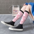 thumbnail image 5 of Naloa Pink Flamingo Thigh High Socks Extra Long Stretchy Sock Women Over Knee High Opaque Stocking Daily Wear, 5 of 6