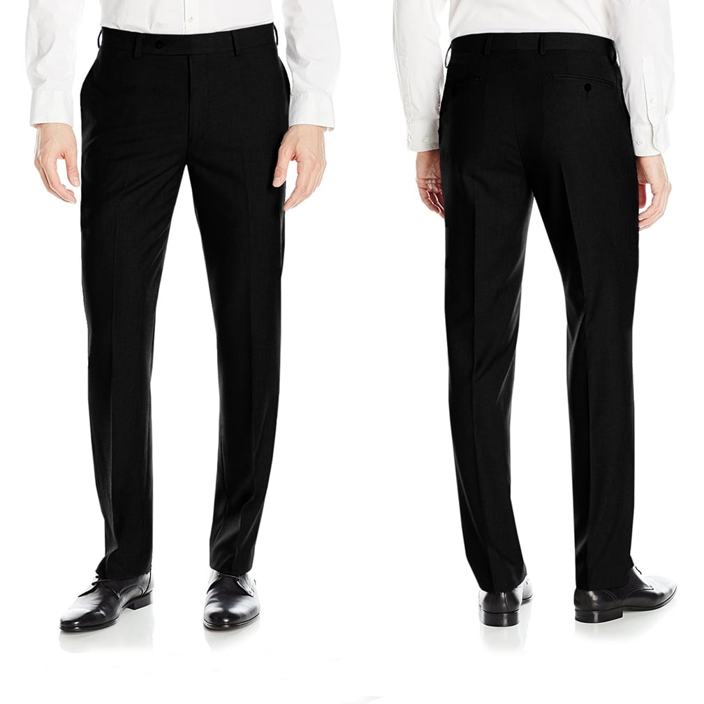 YND Men's Business Suit Pants Slim Fit Flex Flat Front Pant Suit ...