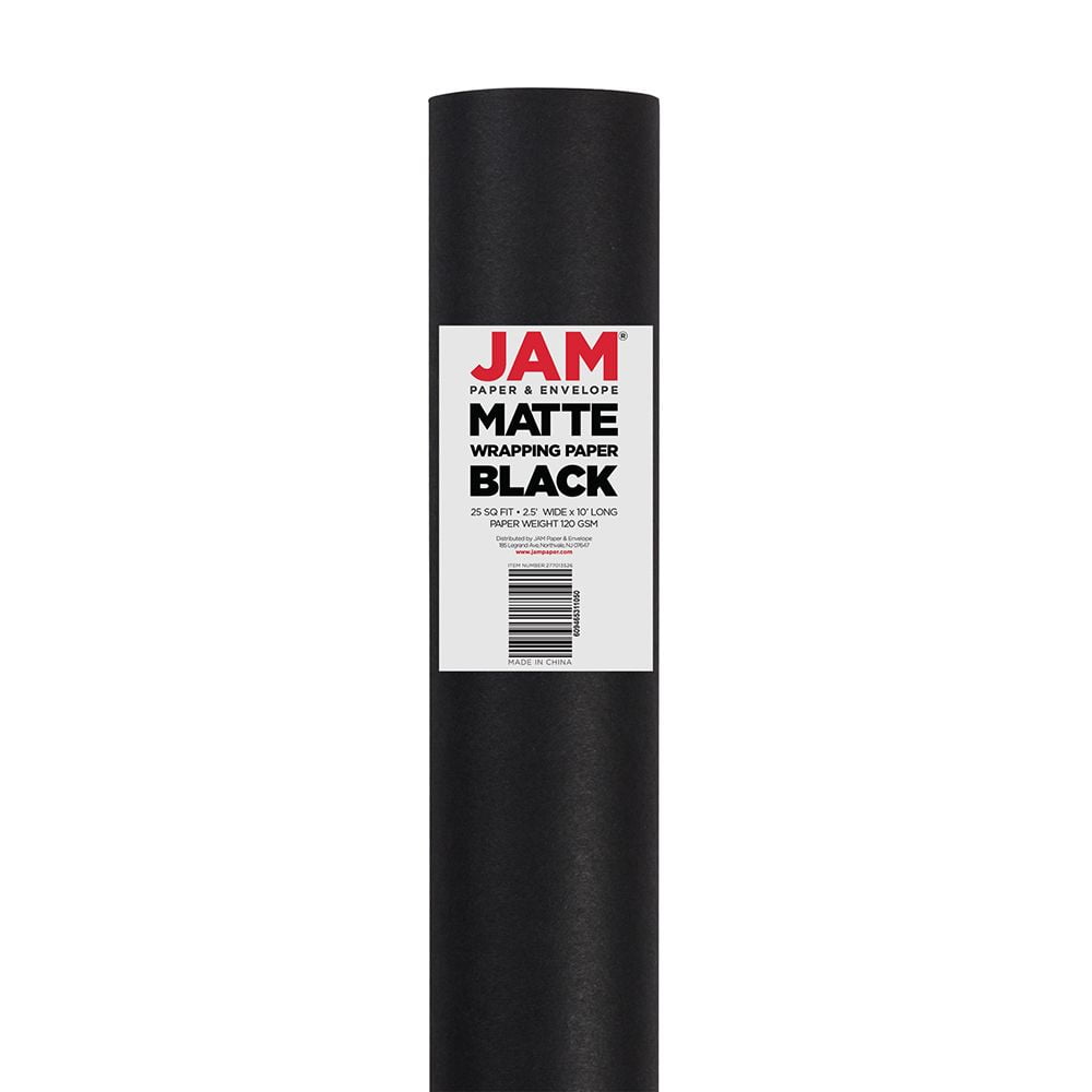 Matte Black Gift Wrap 15 Feet Chalkboard Paper Roll Black Kraft