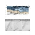 thumbnail image 4 of Valances for Windows Blue Brown Rod Pocket Cafe Window Treatments Valance Curtains for Kitchen Bathroom Laundry Basement Windows 56"x16", 4 of 9