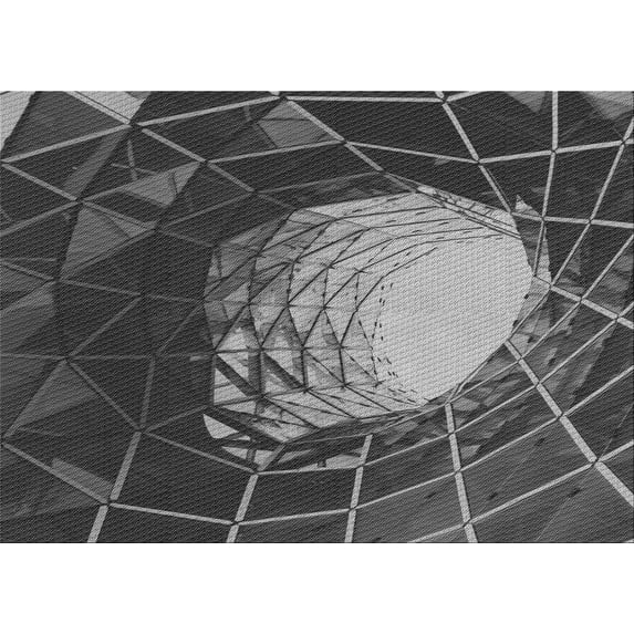 Ahgly Company Indoor Rectangle Patterned Battleship Gray Area Rugs, 2' x 5'