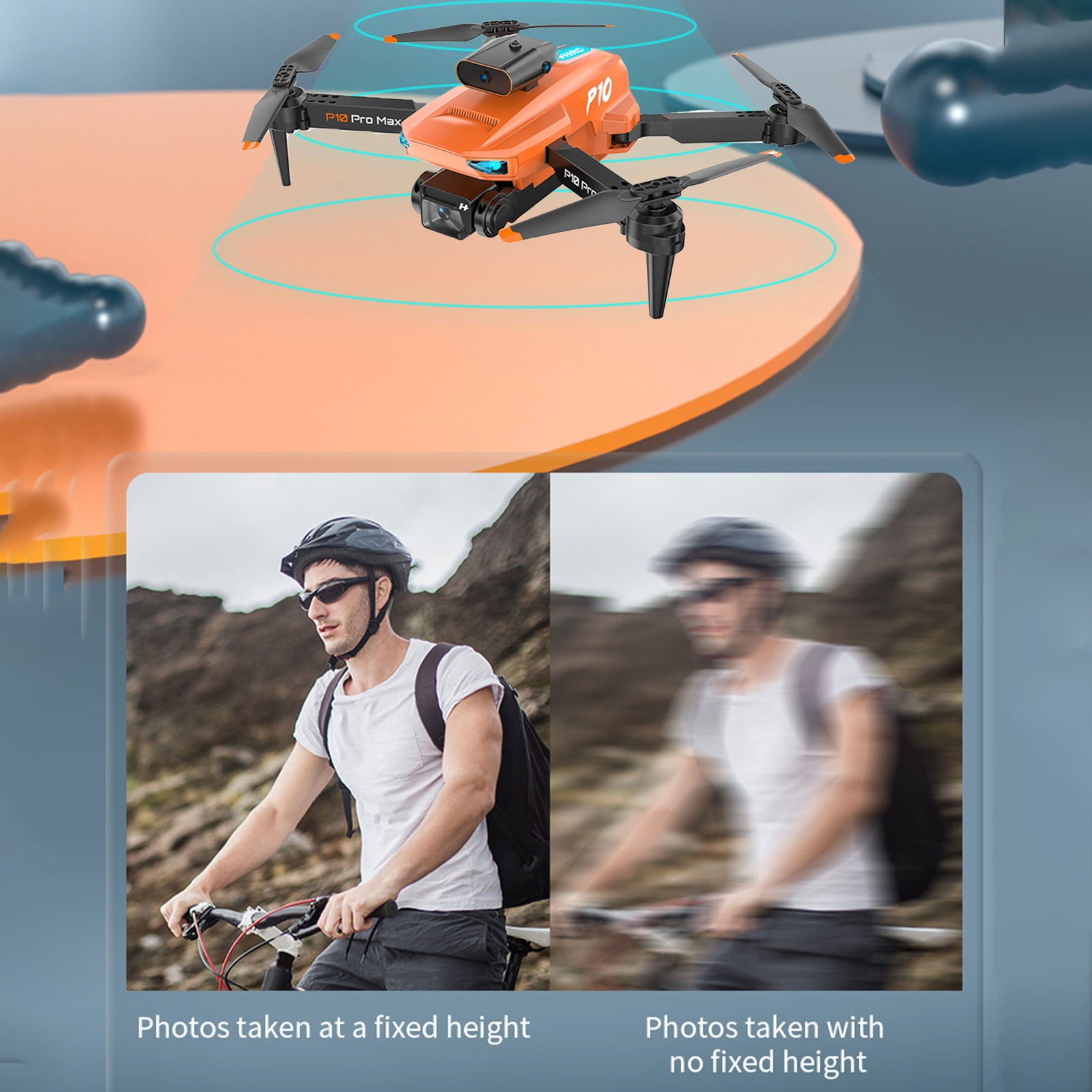 Drone  P10 360° Intelligent Obstacle Avoidance Drone Dual-lens Aerial Photography Quadcopter Remote Control Aircraft Drone Drones with Camera for Adults 4k on Clearance