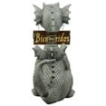 thumbnail image 5 of Bienvenidos Welcome Sign Dragon Garden Greeter Bobblehead Statue Faux Stone, 5 of 9