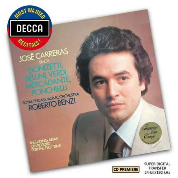 Carreras / Benzi / Royal Philharmonic Orchestra - Most Wnated Recitals: Jose Carreras Sings - Music & Performance - CD