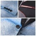 thumbnail image 2 of Tuxedo Suits for Men 2 Piece Regular Fit Suit sparkle Blazer Jacket Pants Men Suit Set for Wedding-Blue& Black, 2 of 7