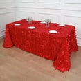 thumbnail image 3 of BalsaCircle 90" x 132" Red Leaf Petals Taffeta Rectangle Tablecloth Reception Catering, 3 of 8