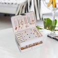 thumbnail image 3 of pitrice Jewelry Storage Box PU Leather Big Portable for Jewellery Care Rings Girls White, 3 of 8