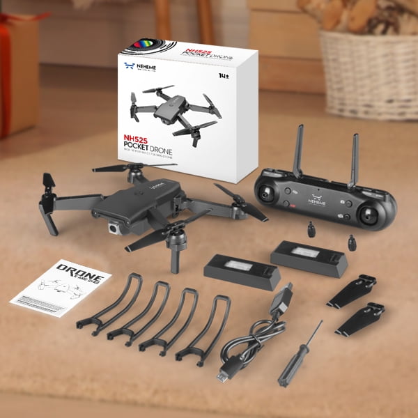 NEHEME NH525 Foldable Drones with 720P HD Camera for Adults, RC Quadcopter  WiFi FPV Live Video, Altitude Hold, Headless Mode, One Key Take Off for  Kids or Beginners with 2 Batteries 