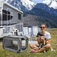 thumbnail image 4 of KY Dog Travel Crate Foldable Pop Up Dog Crate with Storage Bag 36.6×20.5×20.5 Inch Travel Pet Kennel Small Dog Tent Crates Cage Portable Puppy Seat Kennel for Indoor Outdoor Puppy Cat, 4 of 9