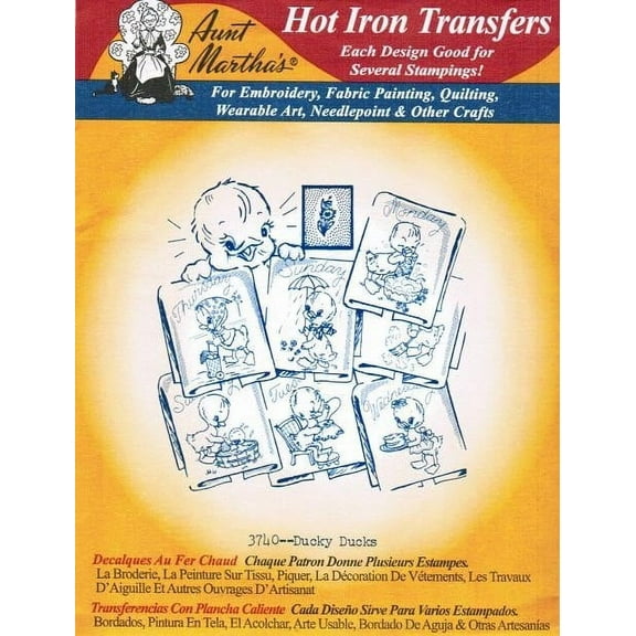 Aunt Martha's 7.00" X 5.50" X 0.10" Hot Iron Embroidery Transfer Paper