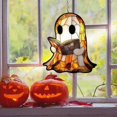 thumbnail image 2 of Suncatcher Adorno de Halloween Suncatcher Colgante bonito para colgar en la pared o ventana Adorno para la pared artística familiar, 2 of 7