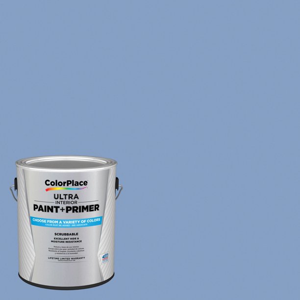 ColorPlace Ultra Interior Paint & Primer, Periwinkle Blue, SemiGloss