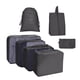 thumbnail image 4 of 7 piezas de organizadores de equipaje de viaje impermeables, bolsas organizadoras de equipaje ligeras negro, 4 of 8