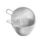 thumbnail image 2 of Cesta de Drenaje de Acero Inoxidable, Juego de Ensaladera con Colador de Metal, Colador de Metal para Cocina, Cuenco para Lavar Arroz M, 2 of 8