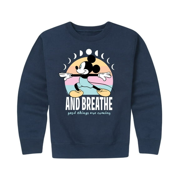 Mickey & Friends - Mickey And Breathe - Toddler And Youth Crewneck Fleece Sweatshirt