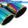 thumbnail image 6 of Unique Bargains 1 Pc Curved Slant Cut Dual Exhaust Tip 2.4" Inlet Stainless Steel Assorted Color, 6 of 8