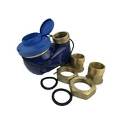 DAE V-200P 2" Vertical Water Meter, Pulse Output + Couplings, Gallons