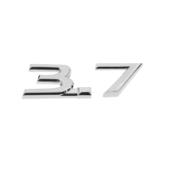 Unique Bargains Silver Tone 3.7 Pattern Car Body Metal Decorative Emblem Badge Decal Sticker