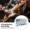 thumbnail image 4 of Pont de Basse Électrique Pont de Selle Basse 5 Cordes Pont de Queue Épaissi Pont de Remplacement de Guitare Basse Ponts Pièces avec Clé à Vis, 4 of 8