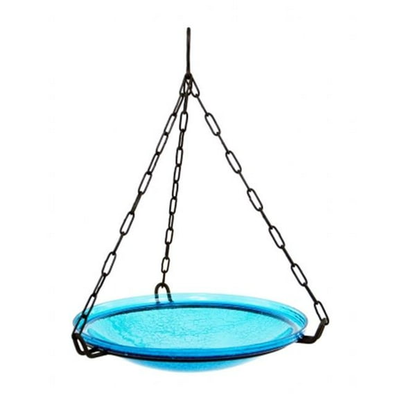 Achla CGB-H-14T Hanging Teal Crackle Bowl