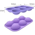 thumbnail image 2 of 4 paquetes de moldes de silicona para tartas de semibola, NALCY moldes de silicona para tartas de media bola, medias esferas, molde de silicona, molde de silicona con 6 cavidades, sin BPA, 2 of 6