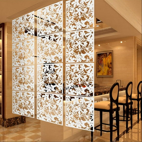 Butterfly flower hanging screen curtain room divider partition wall White 4PCS