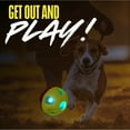 thumbnail image 4 of Nerf Dog LED Light Up Squeak Bash Ball, Green/Red, 2.5 inch, 4 of 9
