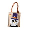 thumbnail image 2 of Bolsa de mano para truco o trato, suministros para fiestas, multiusos, con asa para Halloween Cráneo, 2 of 9