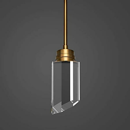 Motini 1 Light Cylinder Crystal Pendant Gold Brushed Brass With K9 Led Modern Ceiling Hanging Lighting Fixtures For Kitchen Island Bedroom Dining Room Bathroom Canada Motini 1 Light Cylinder Crystal Pendant, Hanging Cylinder Light Fixture