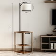 SUNMORY Floor Lamp with Table, Lamps for Living Room with USB Port