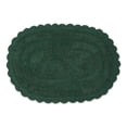 thumbnail image 1 of Design Imports DII Dark Green Small Oval Crochet Bath Mat, 1 of 4