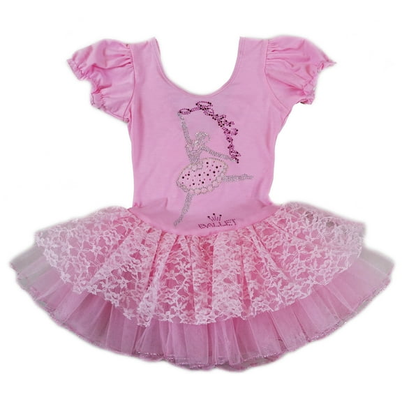 Wenchoice Pink Lace Ballet Girl Ballet Dress Girls S(1Y-2Y)