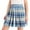 Blue, variant on Diufon Girls Uniform Skirts Kids High Waist A-line School Skirts Cotton Pleated Plaid Mini Skorts for Dance