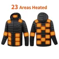thumbnail image 1 of 21 ZONAS DE CALEFACCIÓN Chaqueta para hombre Nueva Parka de calefacción eléctrica USB de invierno Ropa de abrigo para mujer Abrigo acolchado de algodón con capucha cálido impermeable, 1 of 4