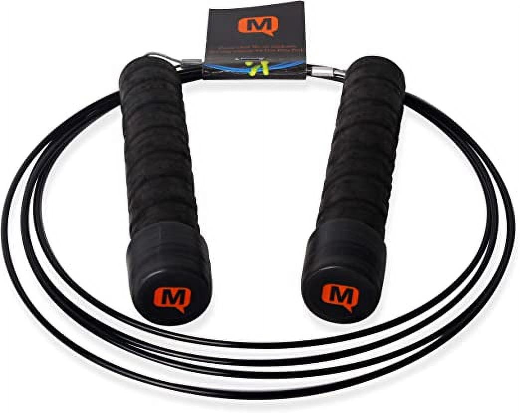 Mute Sports Equipment Speed Jump Rope for Beginners 8 ft. 8 inches long WITH Storage Bag Skipping Rope for workouts, training, exercise and weight loss.
