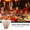 Voiceine 10 Pairs Frying Cooking Chopsticks Extra Long Wooden Kitchen