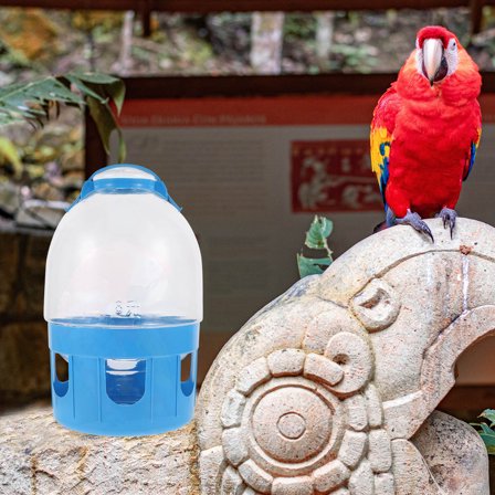 UNOMOR 1Set Automatic Refill Bird Water Bowl PVC Transparent for Pet Birds