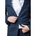 thumbnail image 3 of Adam Baker Designed, Men's C67944 Regular Fit 2-Piece Single Breasted Suit - Blue Windowpane - 50R, 3 of 4
