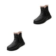 thumbnail image 3 of Qarigey Estilo de invierno con estas botas de nieve a media pantorrilla para mujer Botas de nieve con cremallera lateral y punta redonda para Type11 NO11, 3 of 6