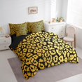 thumbnail image 3 of Manfei Abstract Cheetah Pattern Twin Bedding Sets 7-Piece,Leopard Print Bedding Comforter Set,Gold Black Sheet Sets For Child,Super Cozy Room Decor,Reversible, 3 of 8
