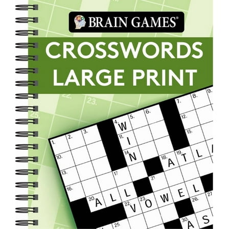 Brain Games Large Print Brain Games - Crosswords Large Print (Green), (Spiral-Bound)