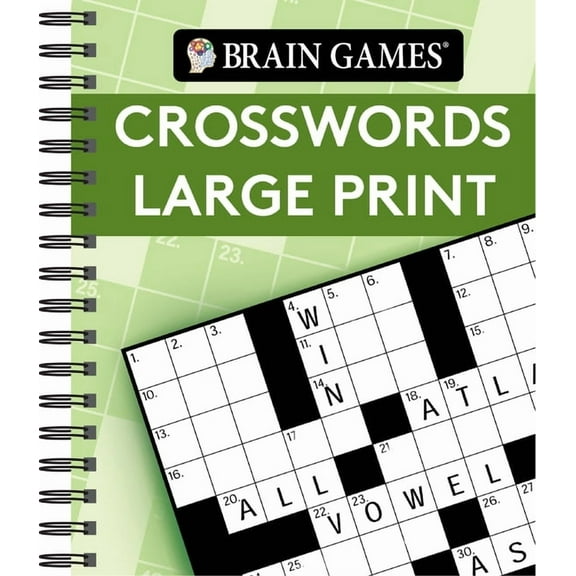 Brain Games Large Print Brain Games - Crosswords Large Print (Green), (Spiral-Bound)