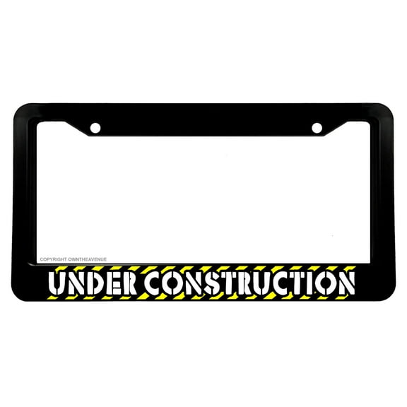 Under Construction JDM Racing Drifting Funny License Plate Frame Model V01