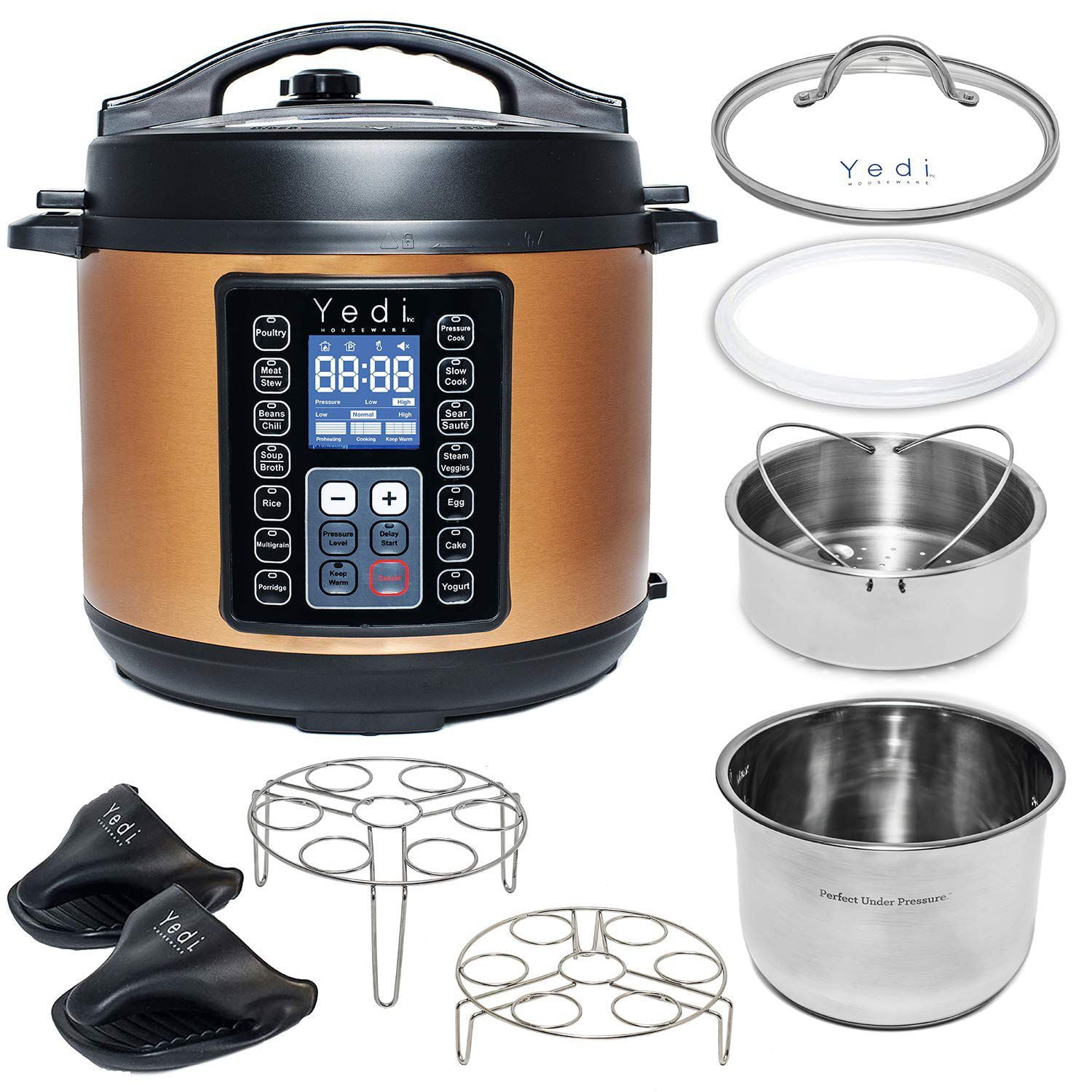 Yedi 9in1 Programmable Instant Pressure Cooker, with Deluxe Accessory
