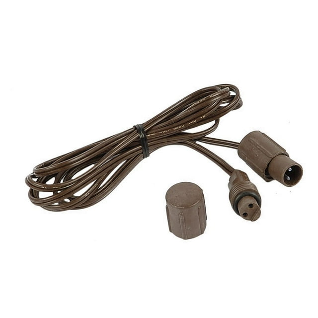 Novelty Lights Rallonge de Guirlande Lumineuse Coaxiale 6 Pouces, Marron, Étanche, pour Mini-Lumières LED Grand Angle Coax et Guirlandes C7, Usage Intérieur/extérieur