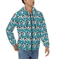 thumbnail image 4 of Zip Up Hoodies for Men - Cow farm anima blue funny Long Sleeve Comfrt Men'S Fashion Hoodies & Sweatshirts, Jackets for Men Hoodies Pullover Clothing Clothes with Pouch, 4 of 5