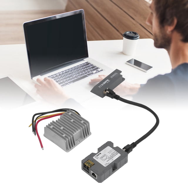 Disk Cable Adapter, PoE Injector Kit Efficient Power Management Fast Data Transfer for V2 Dish Internet Kit To Routers Desktops Laptops