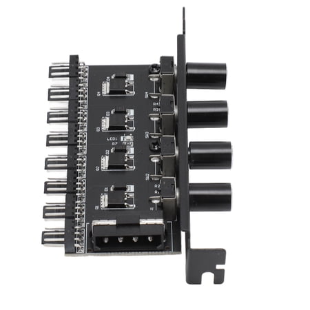 Rupoun 8-Channel PC Cooling Fan Speed Controller 12V 4-Knob Manual Adjustment Hub for CPU Case HDD VGA PWM Fans (15 cm / 5.9 inches)